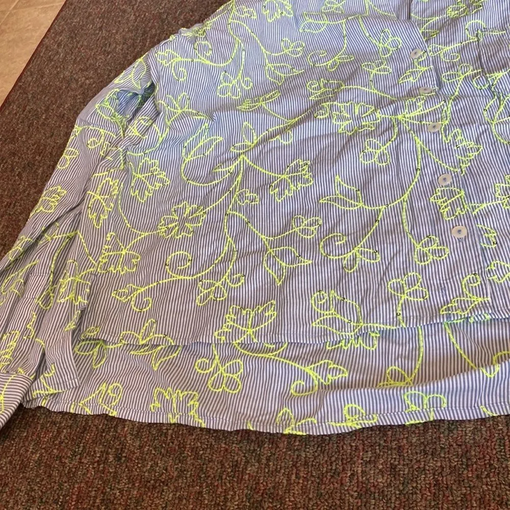 Anthro Maeve embroidered button down 6 - Image 4