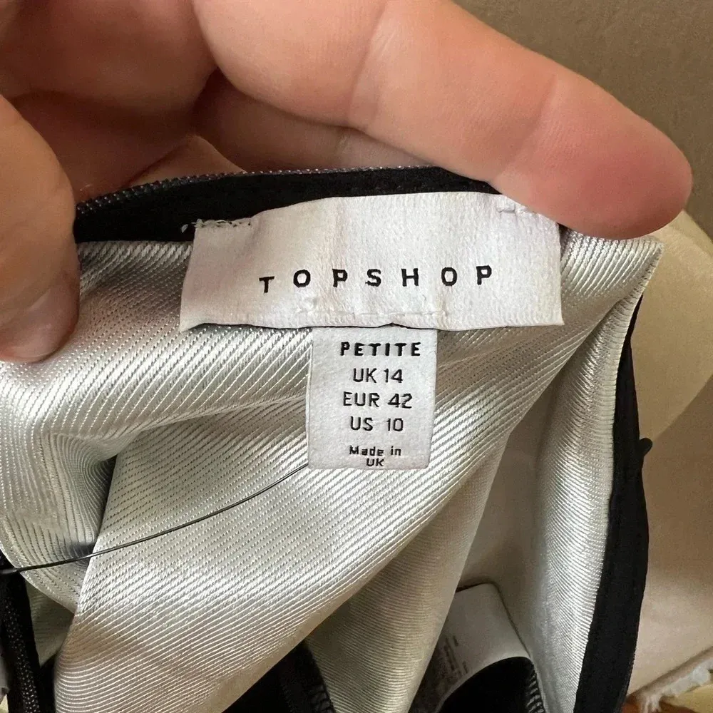 TOPSHOP Black Lavender Tie Dye Crop Top Spaghetti Strap NEW Sz 10 Petite - Image 9