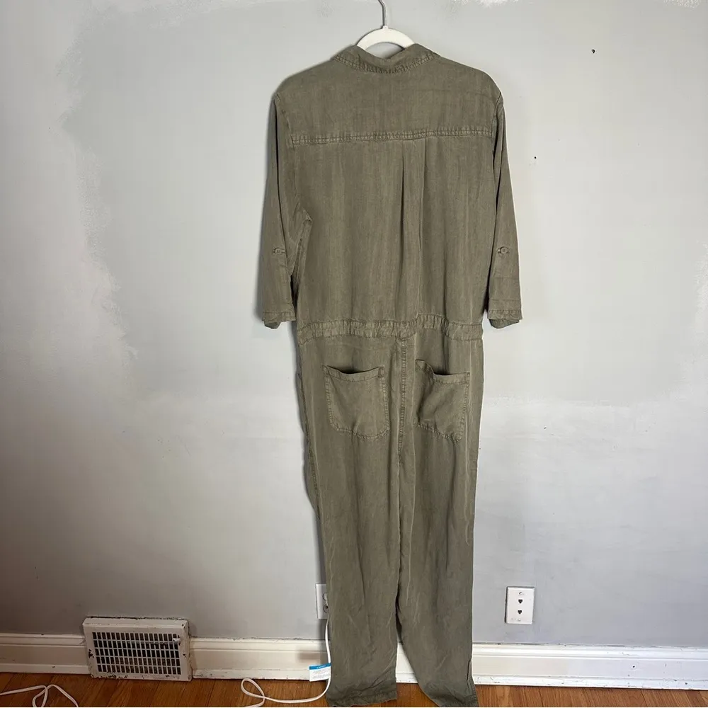 Sundance Wayside Vintage Wash Cargo Jumpsuit Olive Green Large NEW - Image 4