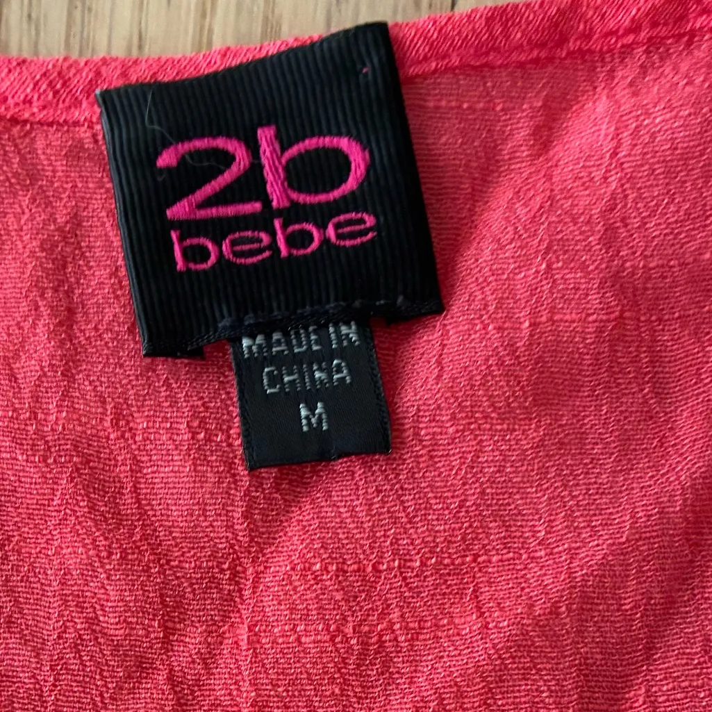 BEBE Y2K Coral Silver Sequin Tank Top M - Image 9