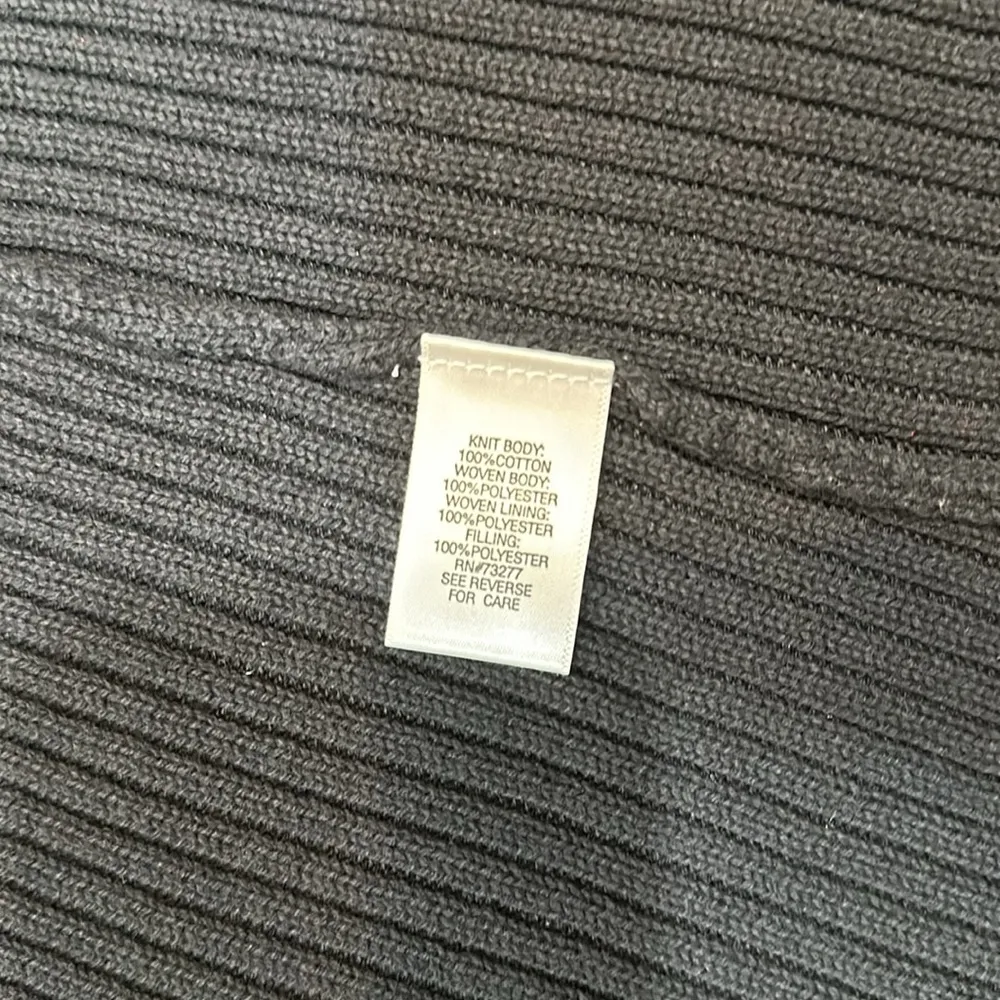 Croft & Borrow Black Quilted Sweater Knit Lightweight Full Zip Jacket Women XL - Image 6