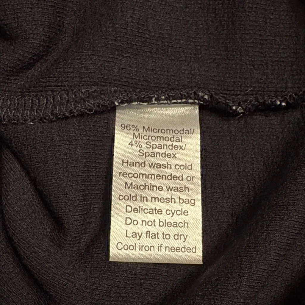 ATM women Stripe Knit Dress stretch long sleeve olive green Black cream Sz L NWT Size L - Image 8