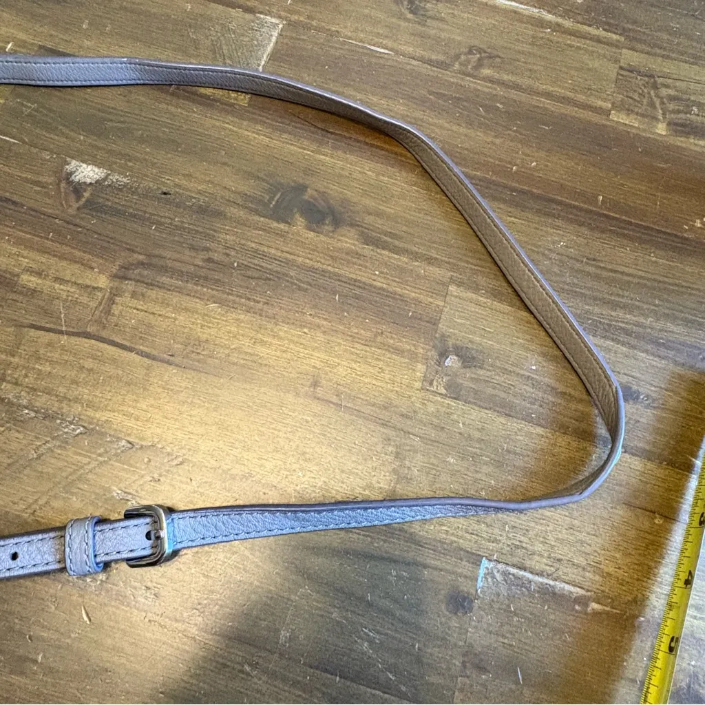 Marc Jacob Gray Pebbled Leather Crossbody Bag Small Classic Hobo Festival - Image 9