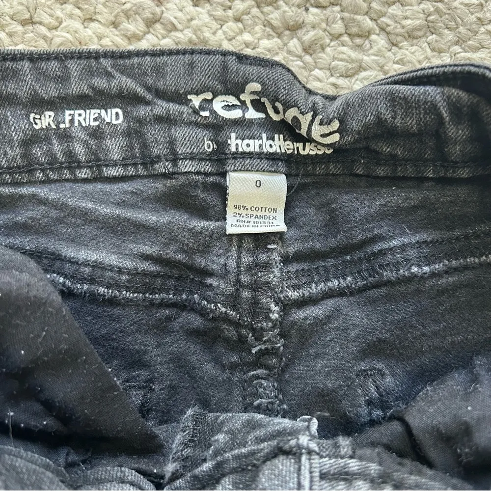 Refuge By Charlotte Russe Black Distressed Shorts Women Size 0 Summer - Image 4