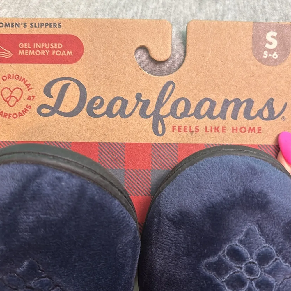 velour closed back slippers - Image 2