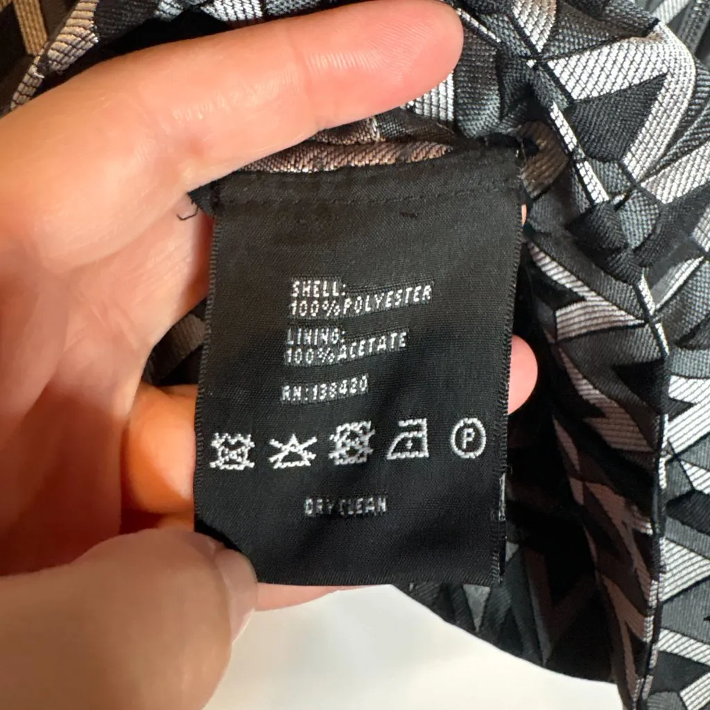 Carlisle metallic geometric patterned blazer jacket - Image 5