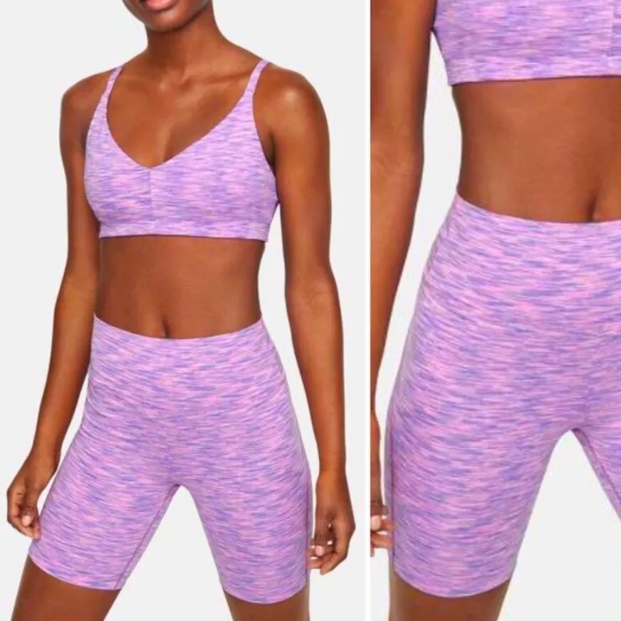 Outdoor Voices 7” Flow Bike Shorts Purple Pink Lavender Space Dye size XS - Image 2