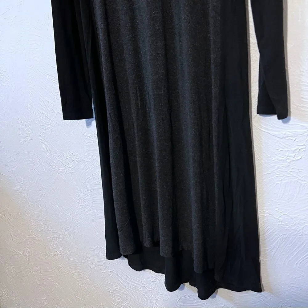 EILEEN FISHER Viscose Stretch Jersey Melange Dress Long Gray + Black Size S - Image 5