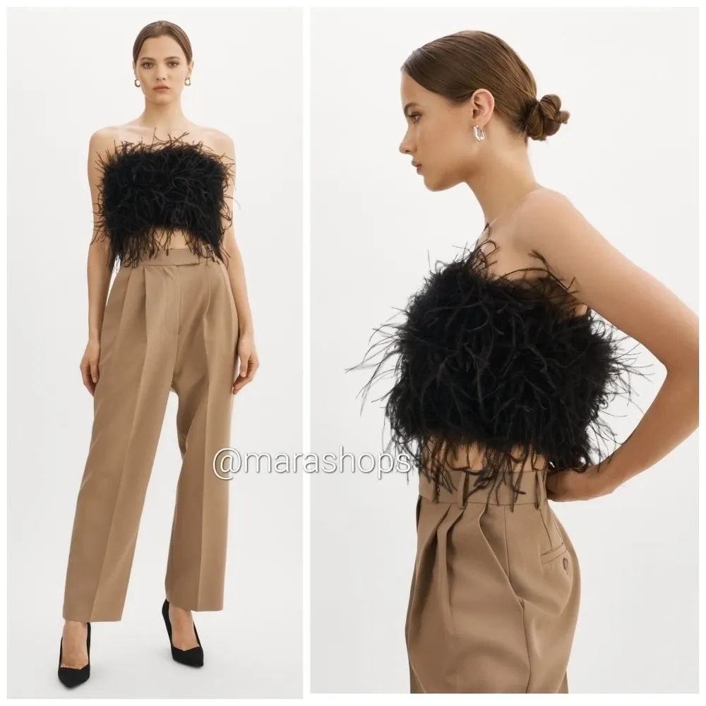 La Marque Zaina Feather Bustier Top - Image 2