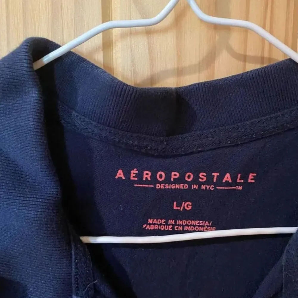 Aeropostale Women's Polo Shirt Blue Size L Short Sleeve Casual Top - Image 4