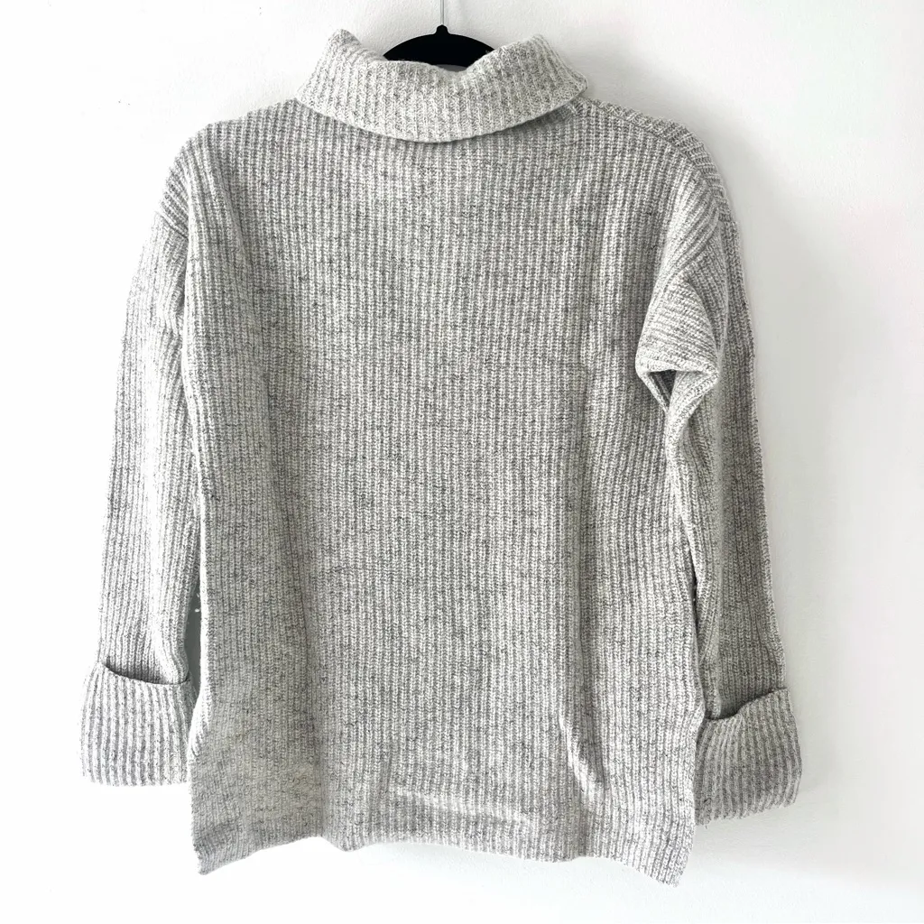 Ann Taylor  Light Gray Wool Turtleneck Sweater - Image 5