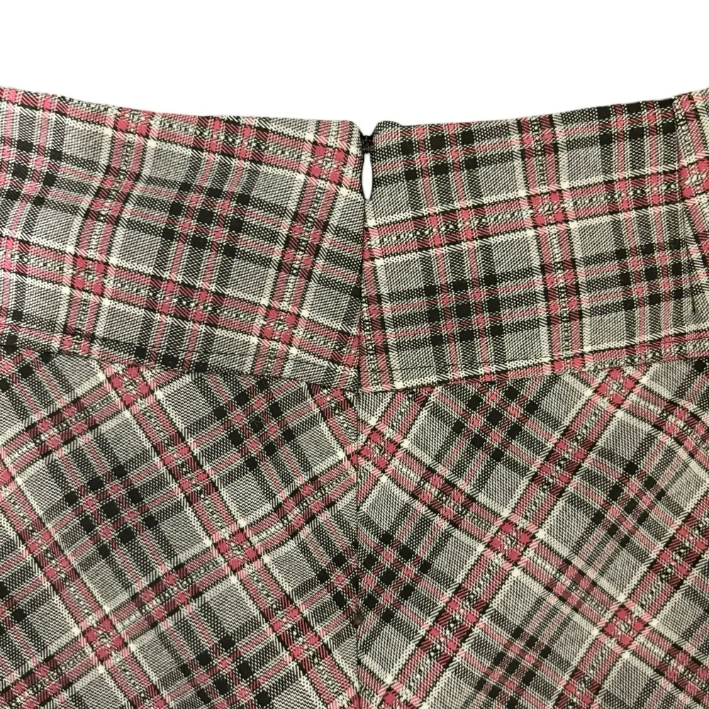 Pink & Black Plaid Mini Skirt Y2K Tangents Size 5/6 - Image 3