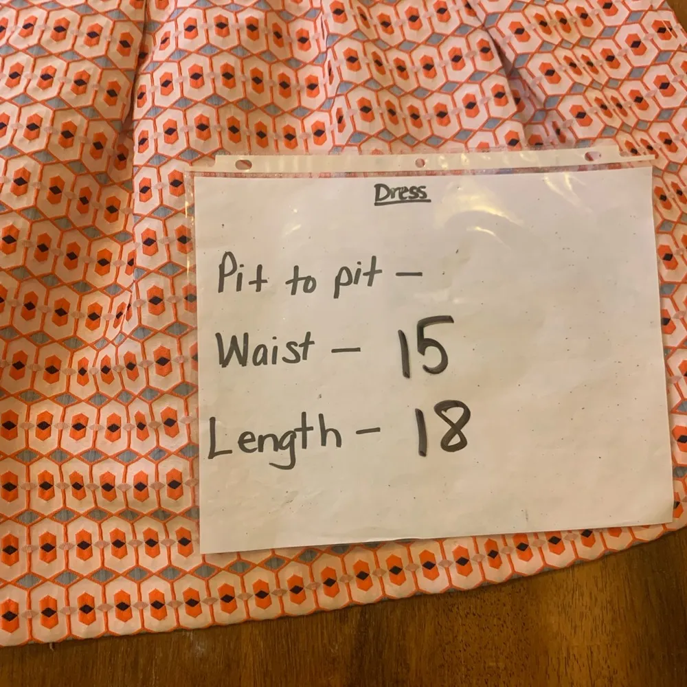 J.Crew mini Size 4 Orange Navy Gray Geometric print back zipper closure … - Image 6