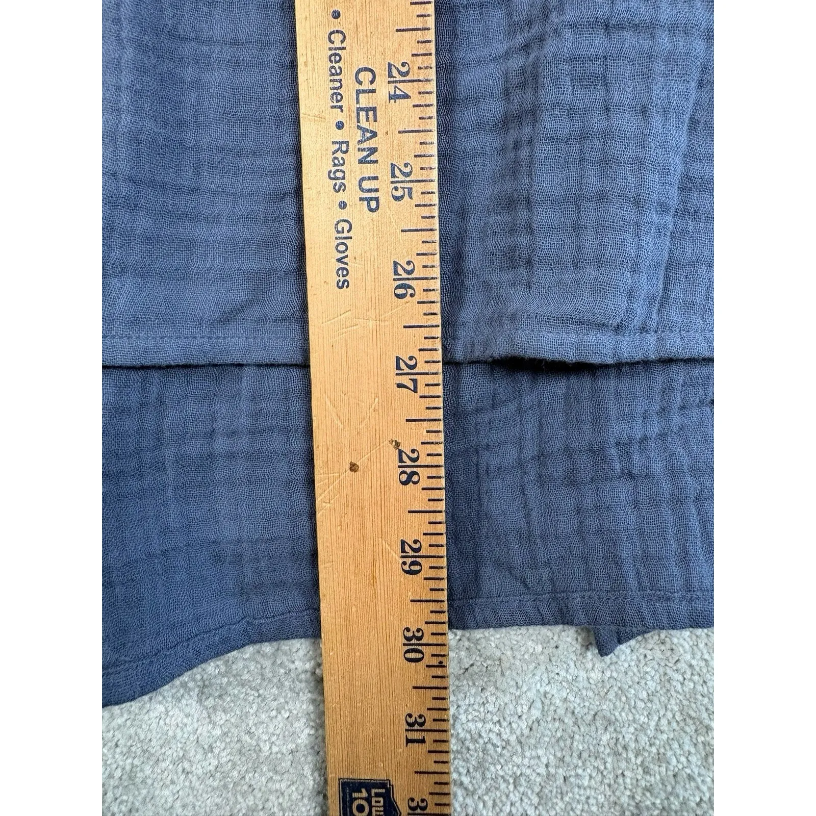 Eileen Fisher Organic Cotton Gauze Shirt Womens Small Coastal Resort Beach Blue - Image 4