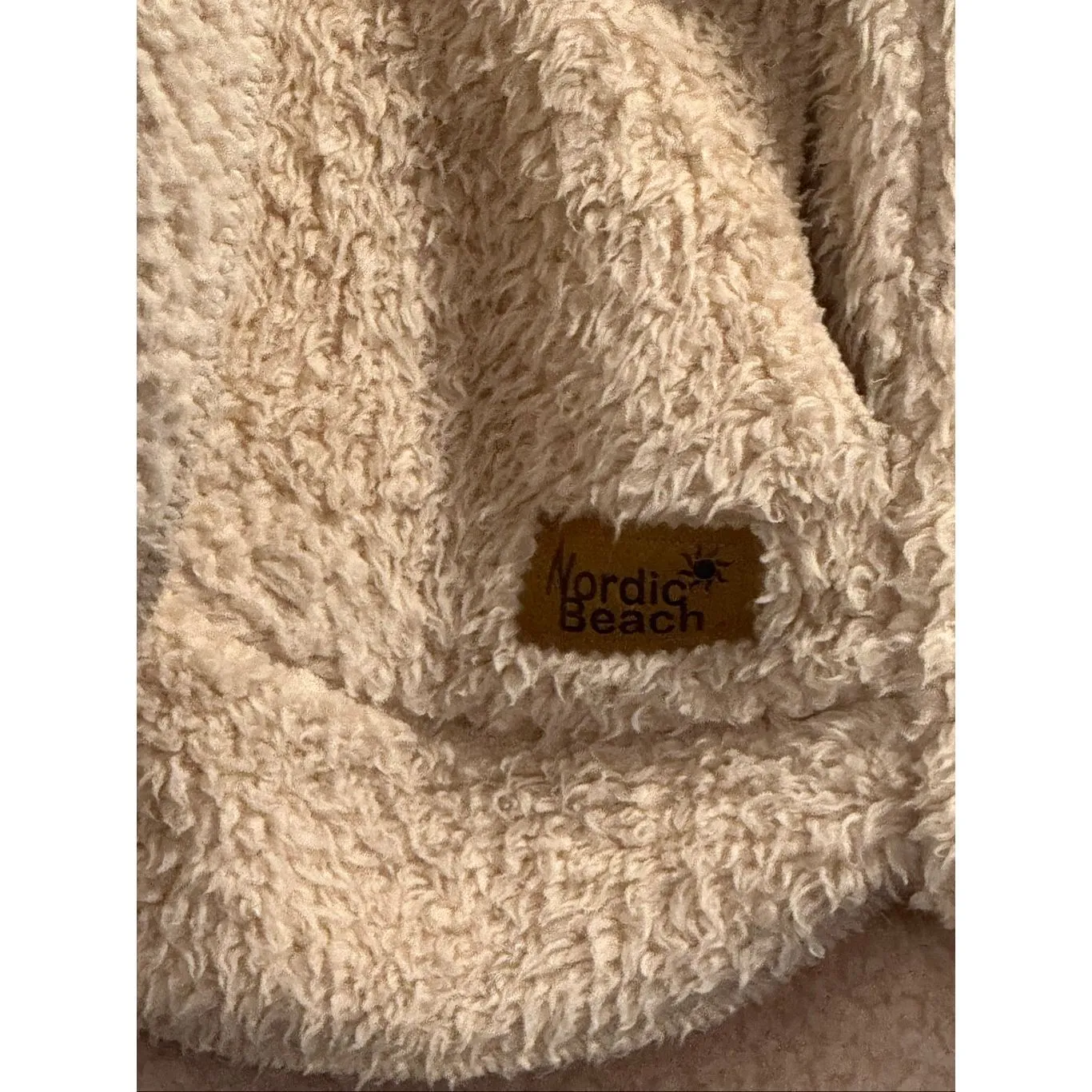 Nordic Beach Body Wrap Cardigan Sweater Coat Hooded Fleece One Size Size XL - Image 3