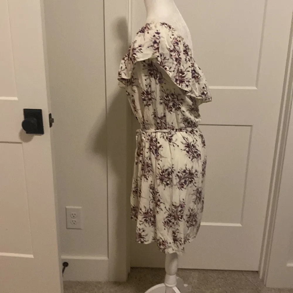 NWT Evereve Vintage Havana One Shoulder Dress Sz M White Size M - Image 3