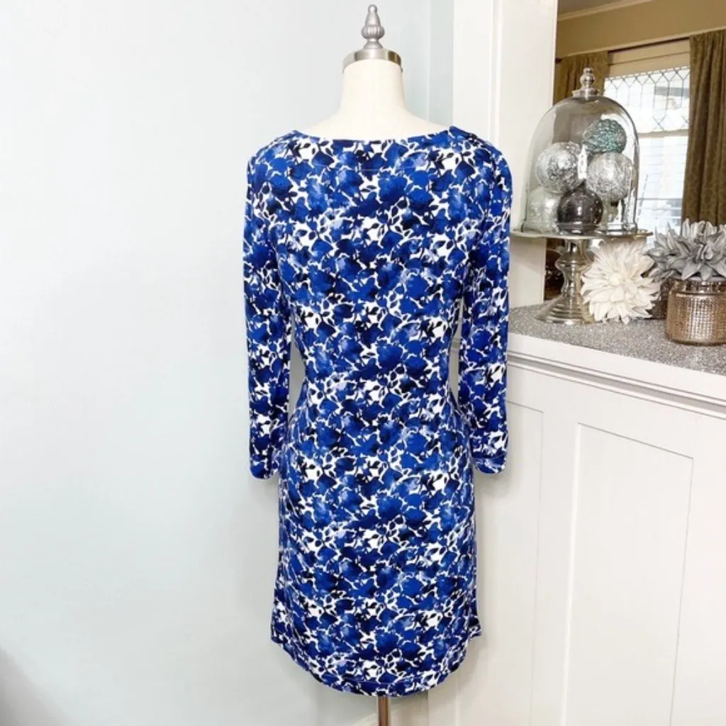 J. Crew Floral Shift Dress Long Sleeve Blue White NWT - Image 5