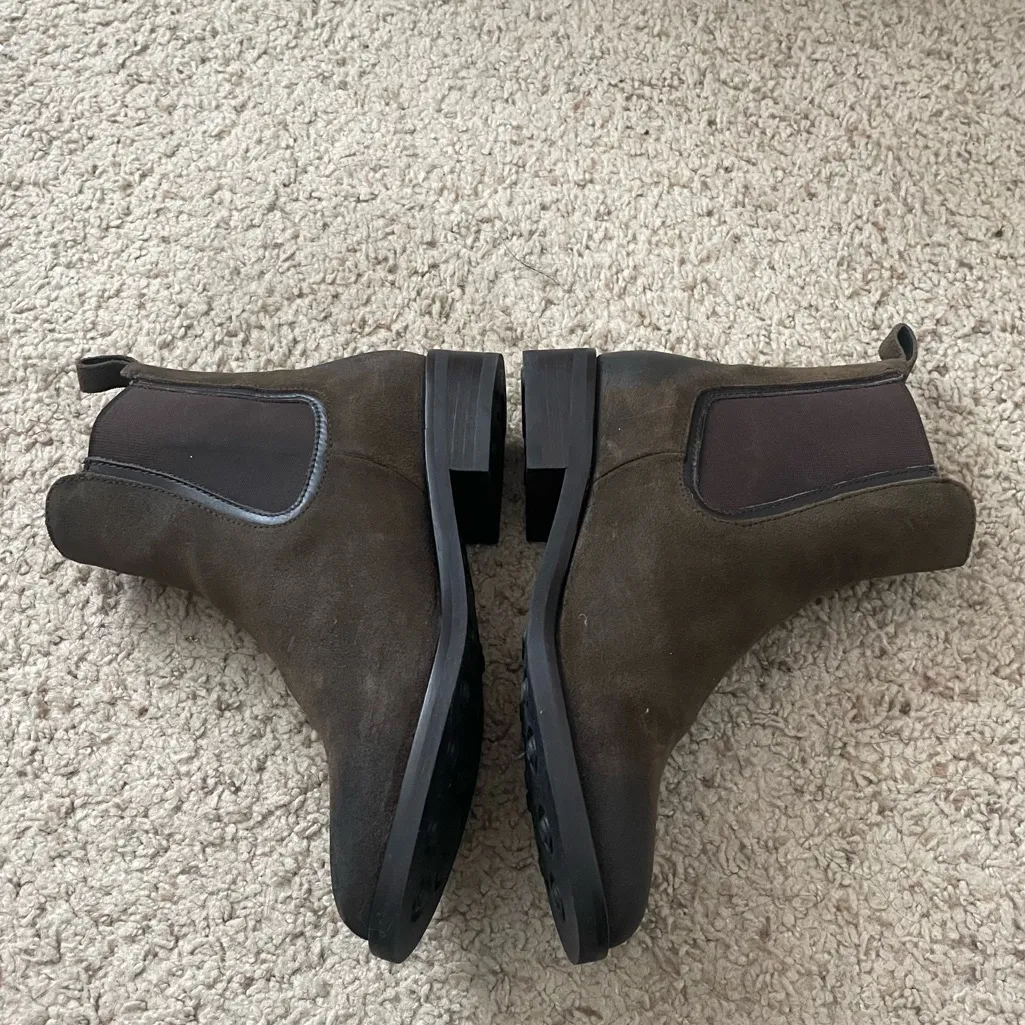 Thursday Boot Company Duchess Leather Suede Ankle Boots Green Size 6.5 - Image 6