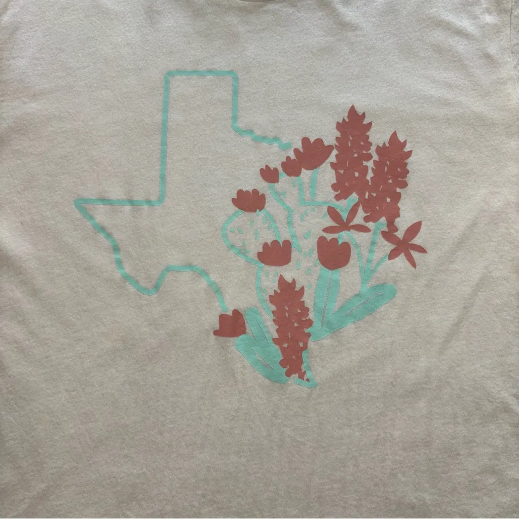 Ruby’s Rubbish Cotton Cream Texas Tee Large - Image 2