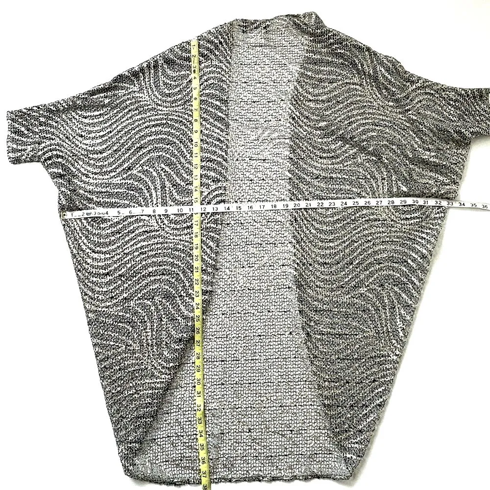 Frank Lyman Cover Up Cardigan US 10 Gold Silver Black Sheer Cocoon Disco Retro - Image 4