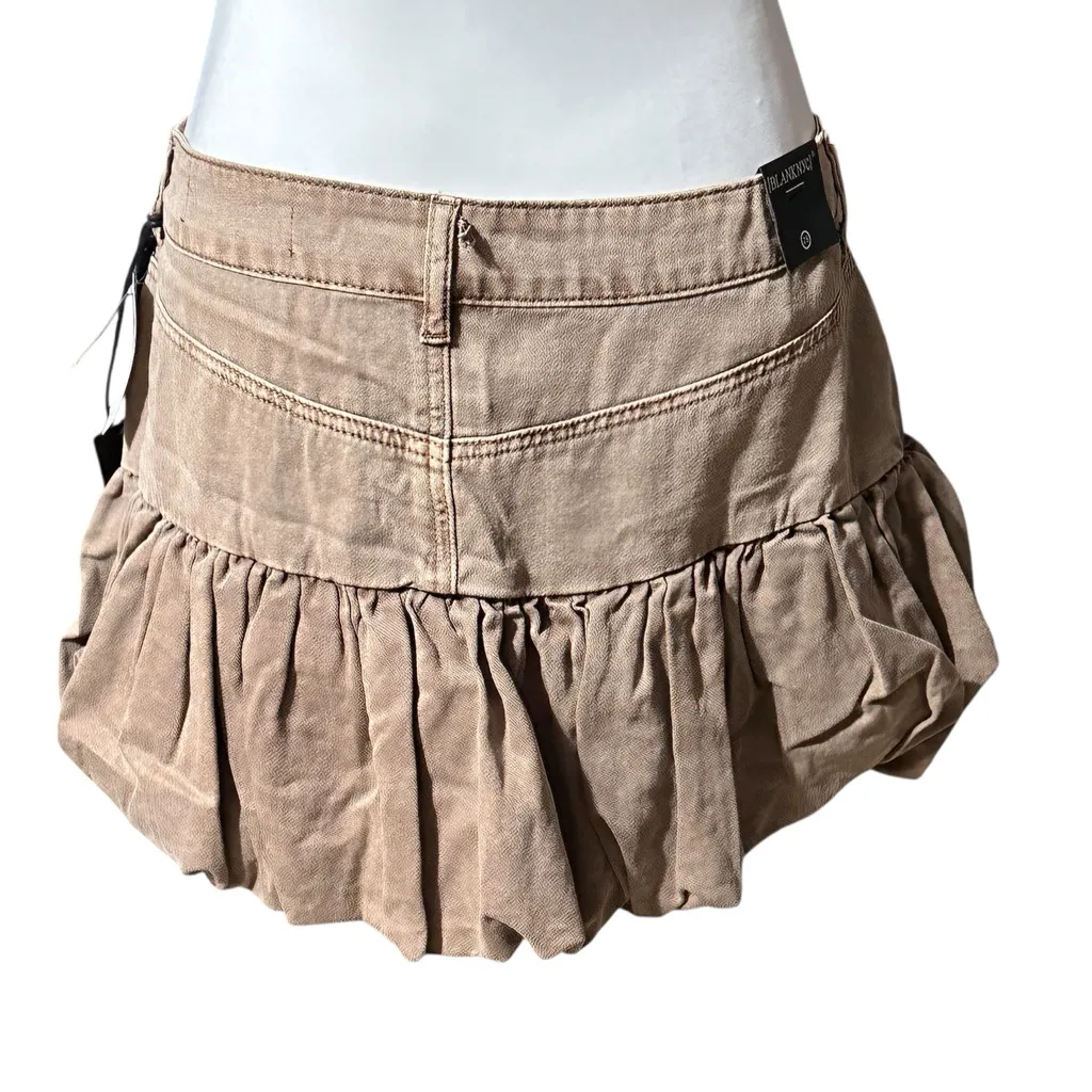 NWT Blank NYC Tan Mini Bubble Skirt 28 - Image 4