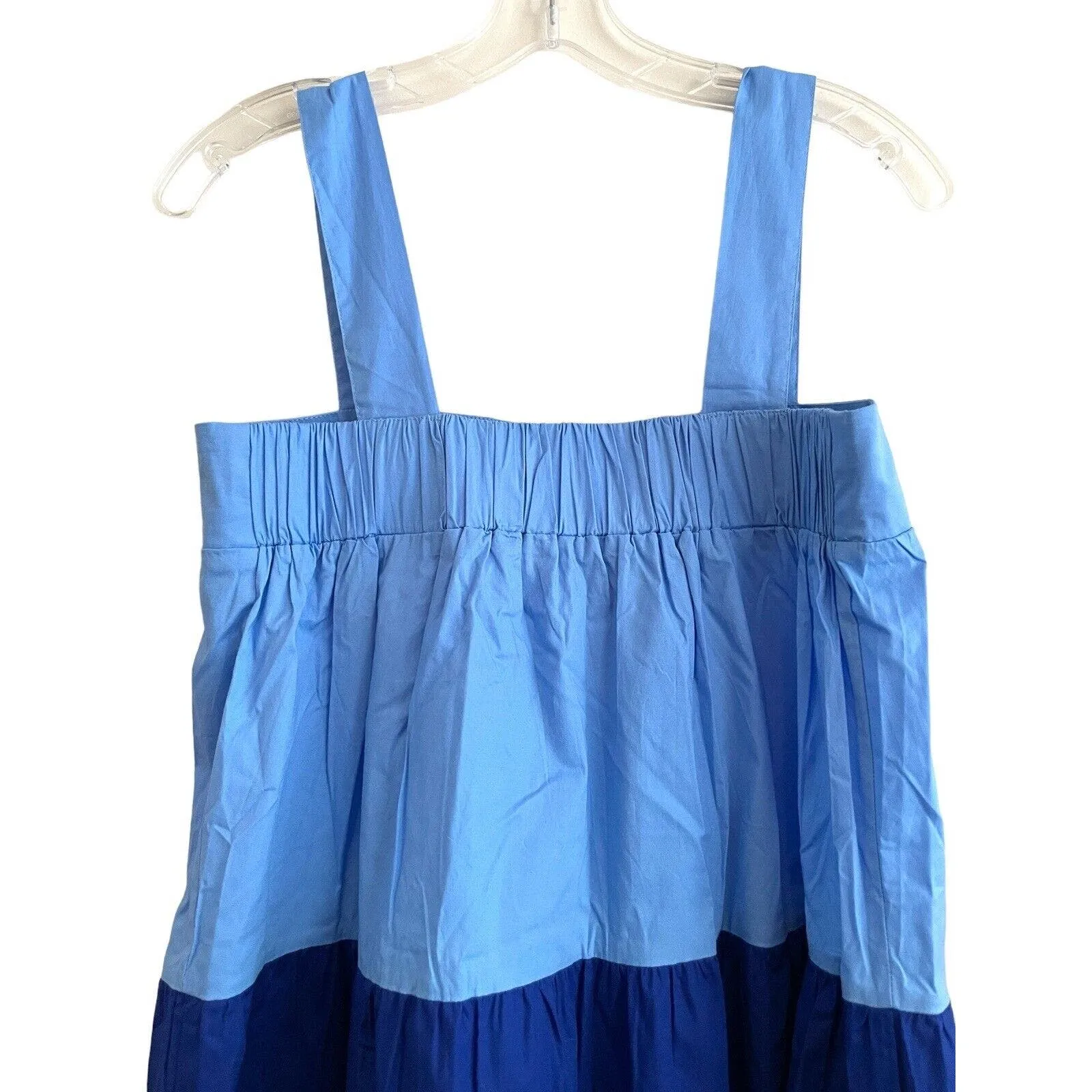 NWT Francesca's Ophelia‎ Colorblock Maxi Dress Size XS Blue Tiered Sleeveless - Image 5