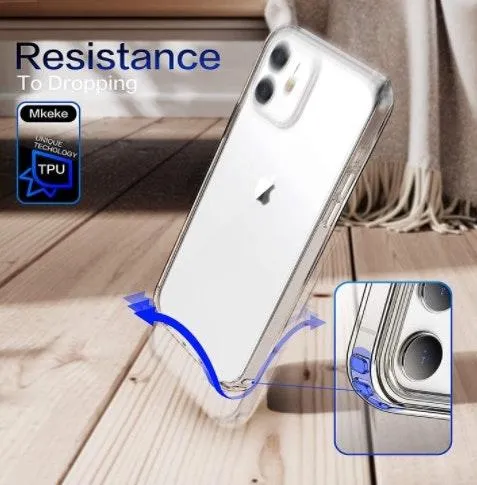 Mkeke Compatible with iPhone 12 Mini Case,Crystal Clear Case Compatible with iPhone 12 Mini 5.4 Inch - Image 5