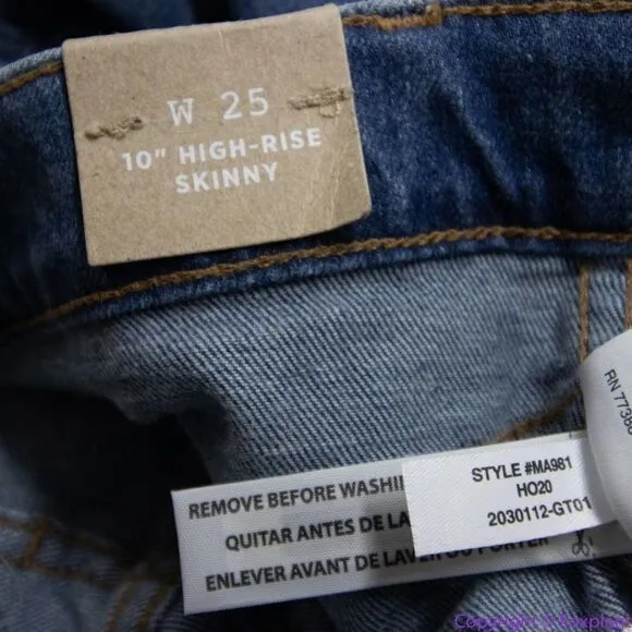 NEW Madewell 10" High-Rise Skinny Jeans in‎ Dewitt Wash: Button-Front TENCEL, 25 - Image 16