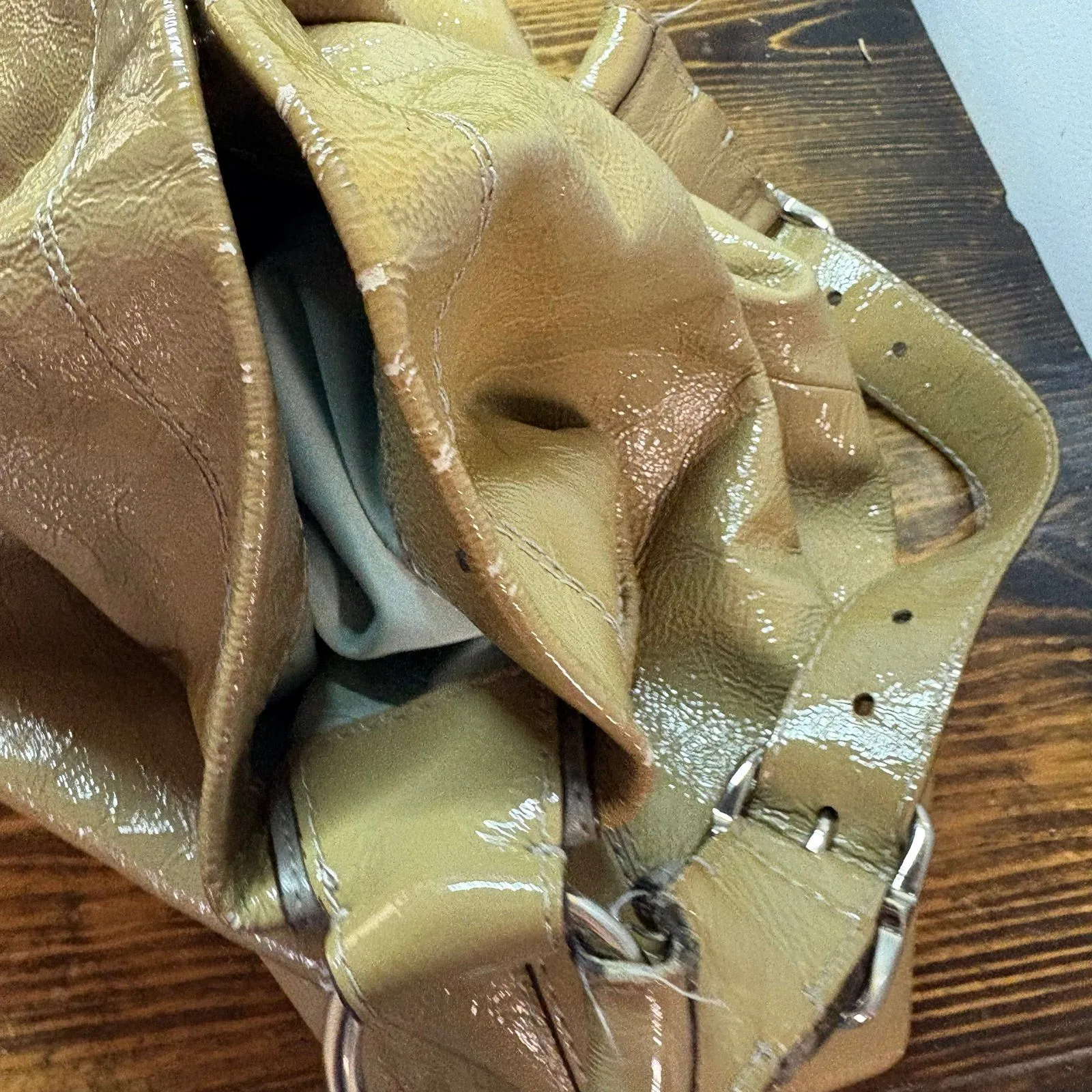 Coach Peyton Green Patent Shoulder Bag‎ - Image 3