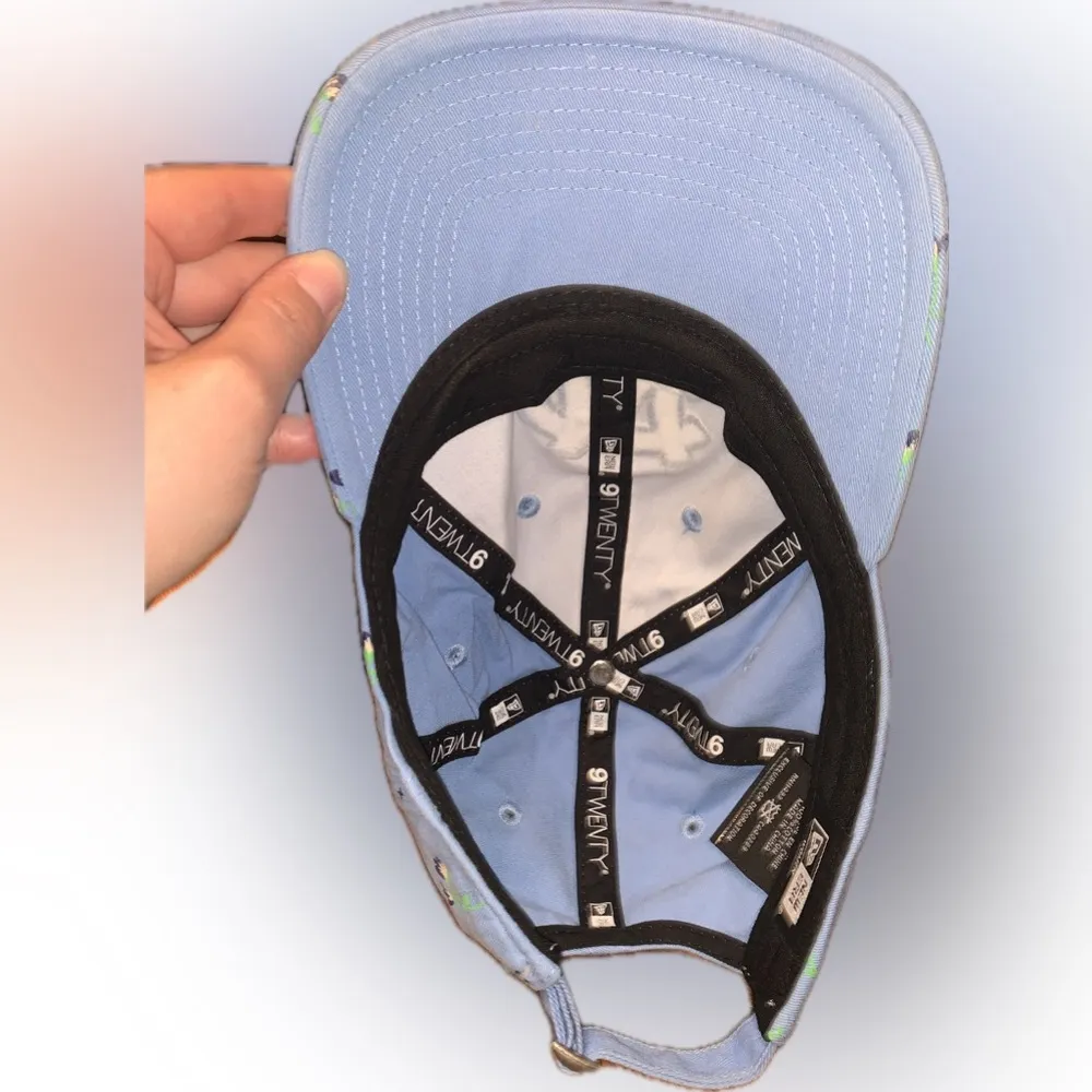 UNC Carolina Tarheels Basketball New Era Sky Blue Floral Adjustable Ball Cap OS - Image 9