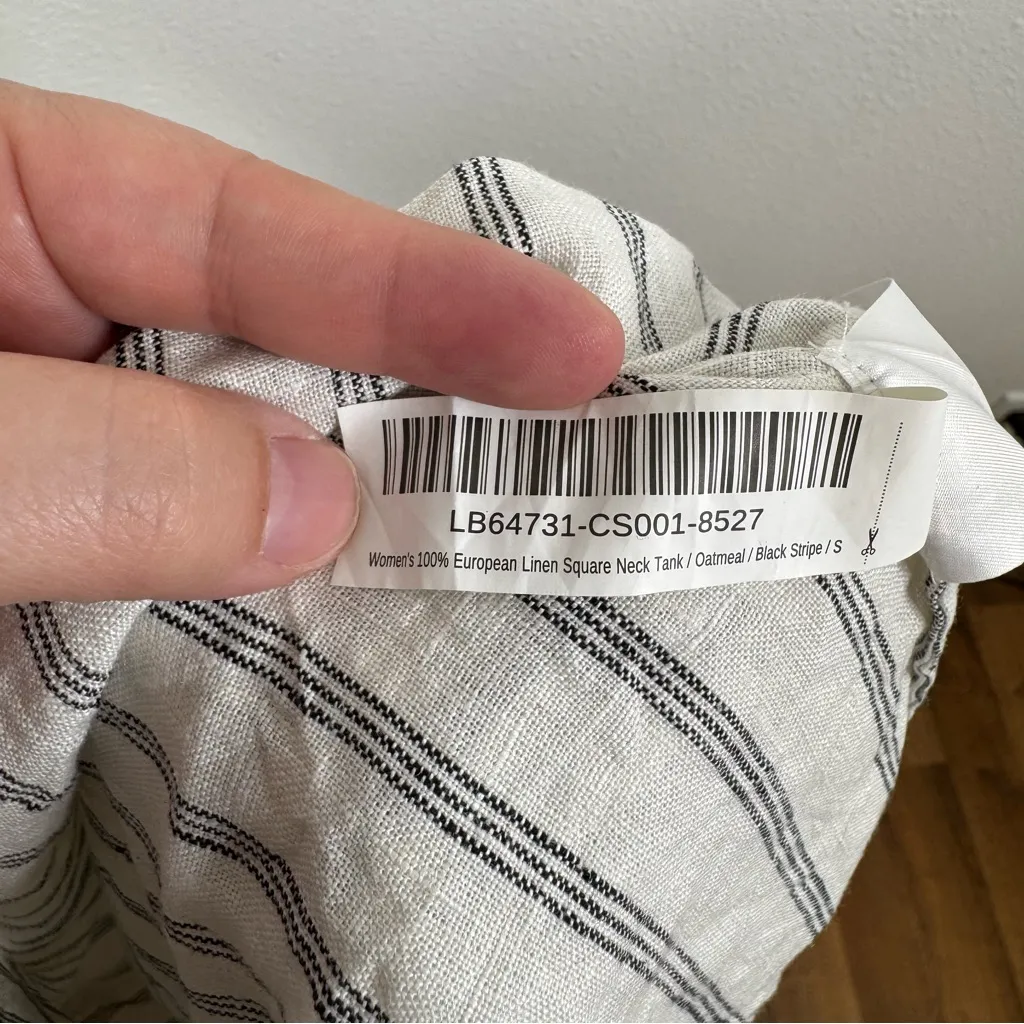 Quince Linen Striped Tank Top Size Small - Image 5
