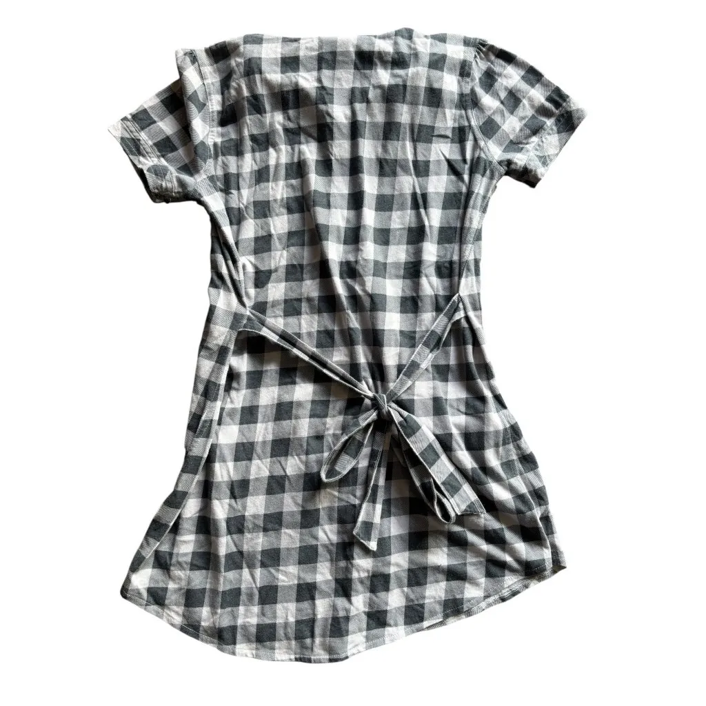 UnionBay Women's Gray & Black Plaid Buttoned Top - Image 3