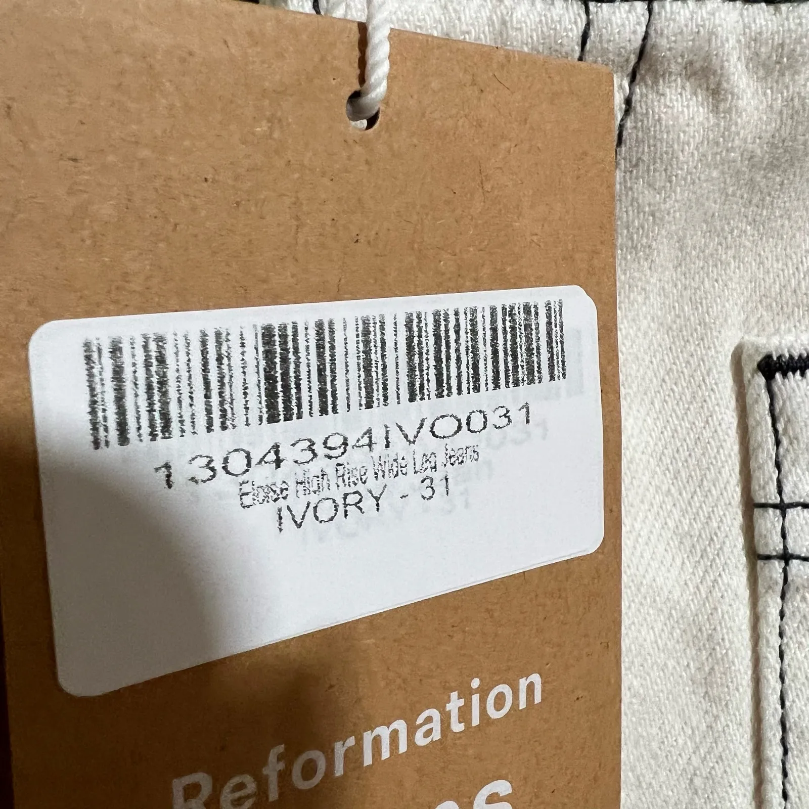 NWT Reformation Eloise High rise wide leg jeans 31 - Image 4