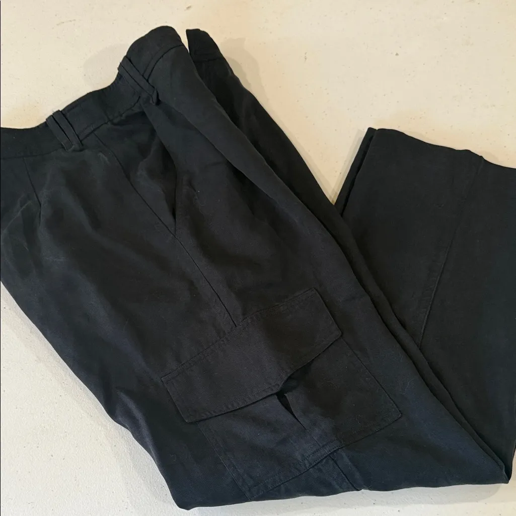 Reformation black Cargo Trousers 100% Tencel Lyocell - Image 8
