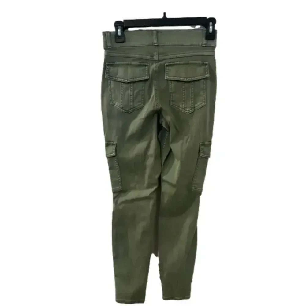 Spanx Petite Stretch Twill Ankle Cargo Pants Women’s Size S Soft Sage - Image 2