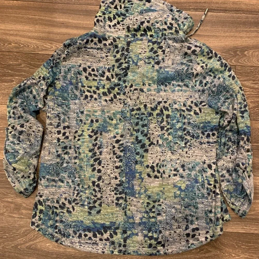 Ruby Rd. Ocean Color Cowl Neck Top Size Large - Image 4