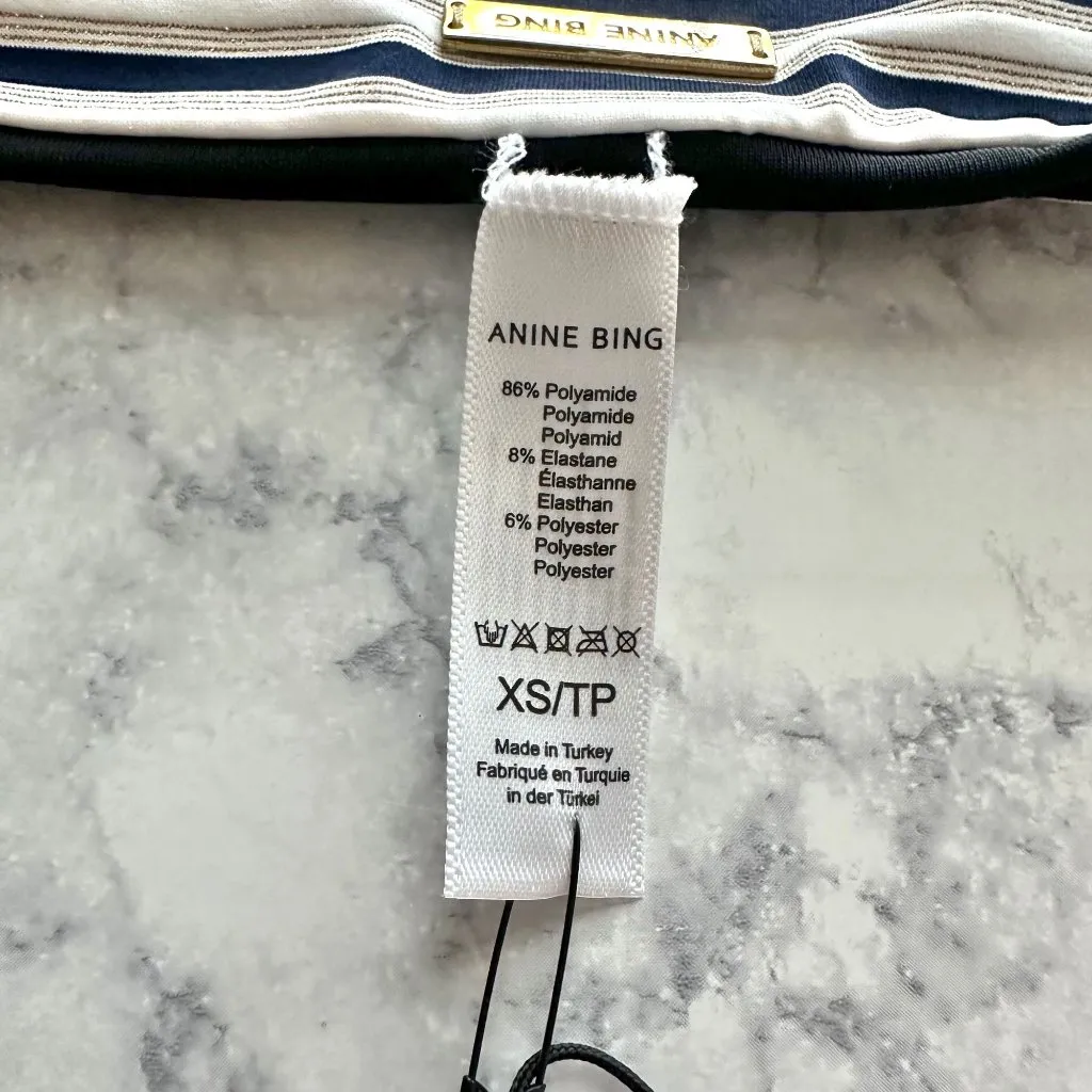 Anine Bing Black Striped Reversible Bikini Bottom - Image 9