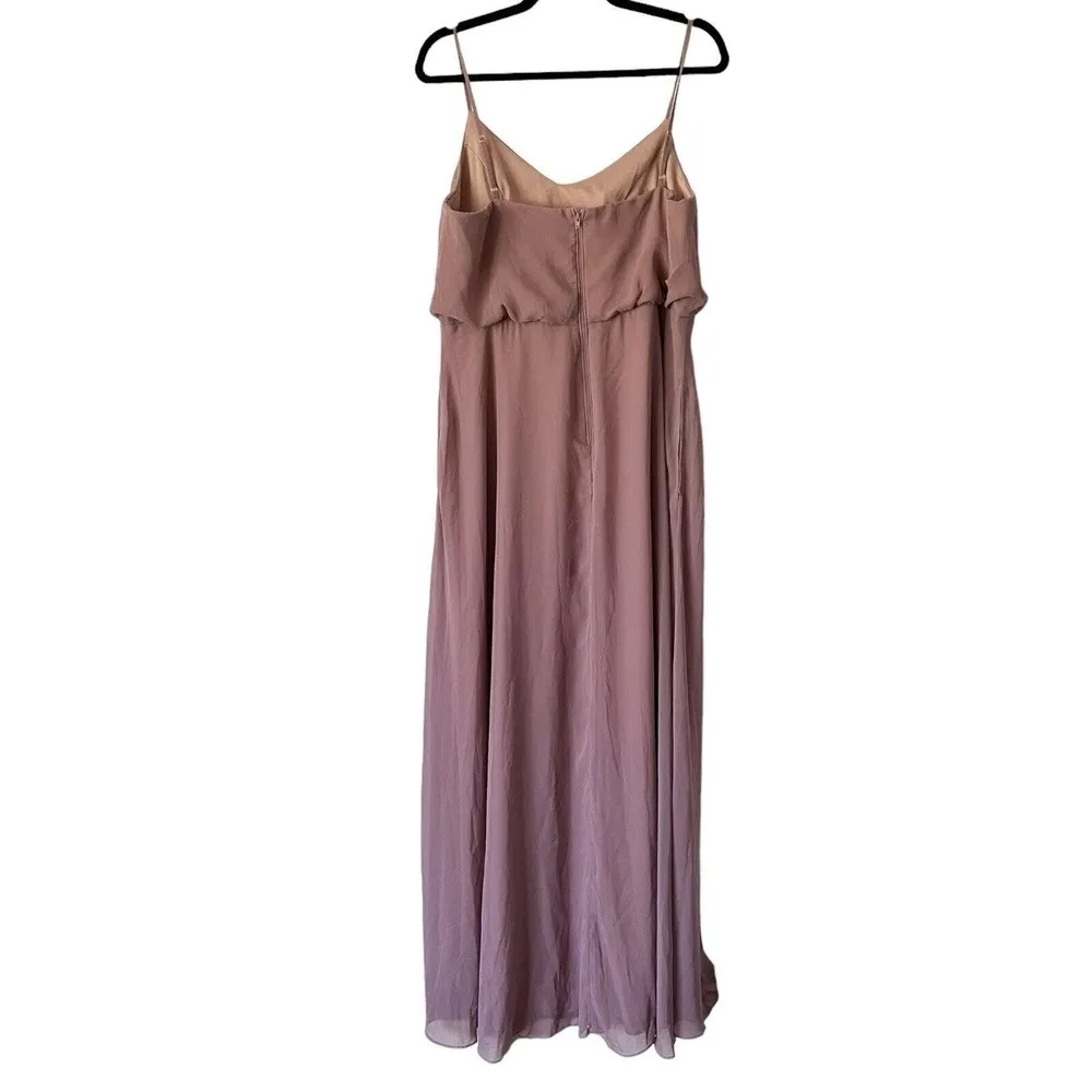 NWOT Birdy Grey Gwennie Chiffon Dark Mauve Pink Bridesmaids Dress Sz XL - Image 5