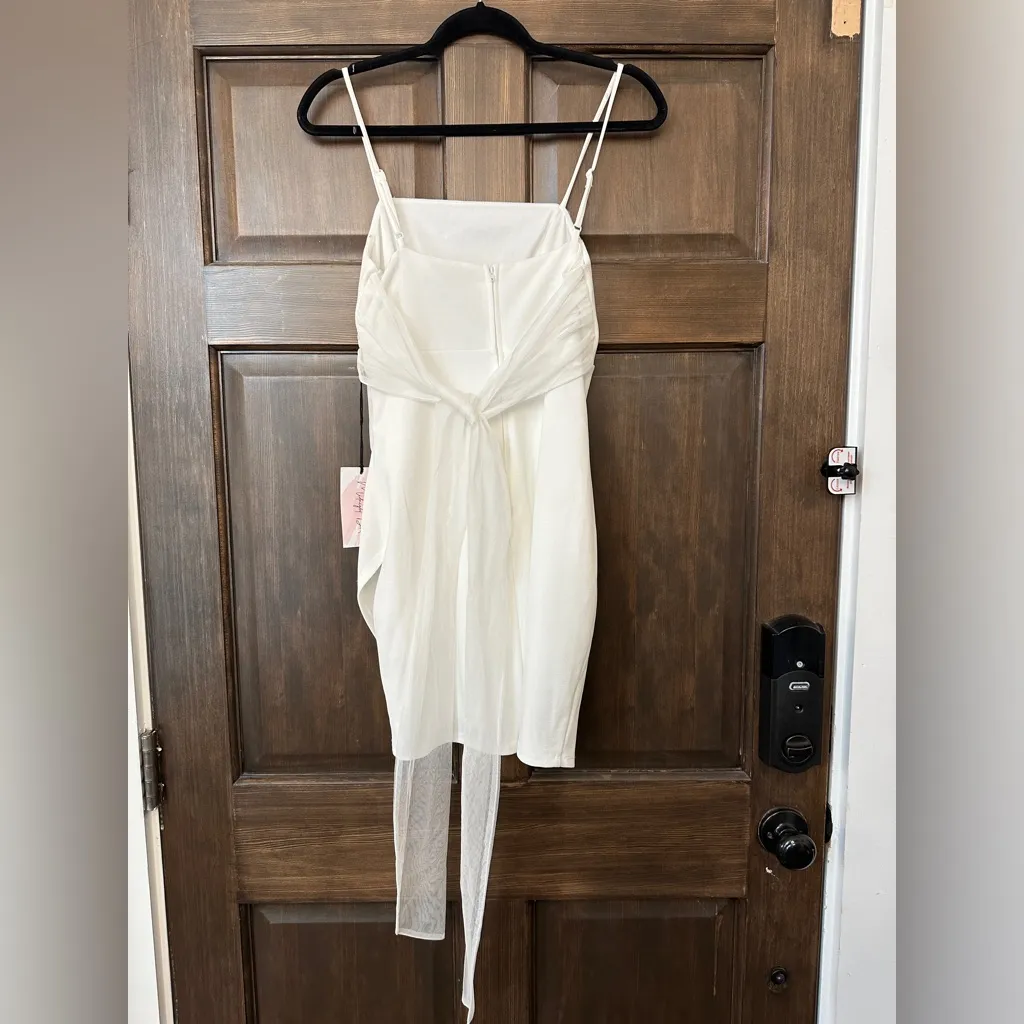 Midnight Doll White Bridal Mini Dress Size M NWT - Image 5