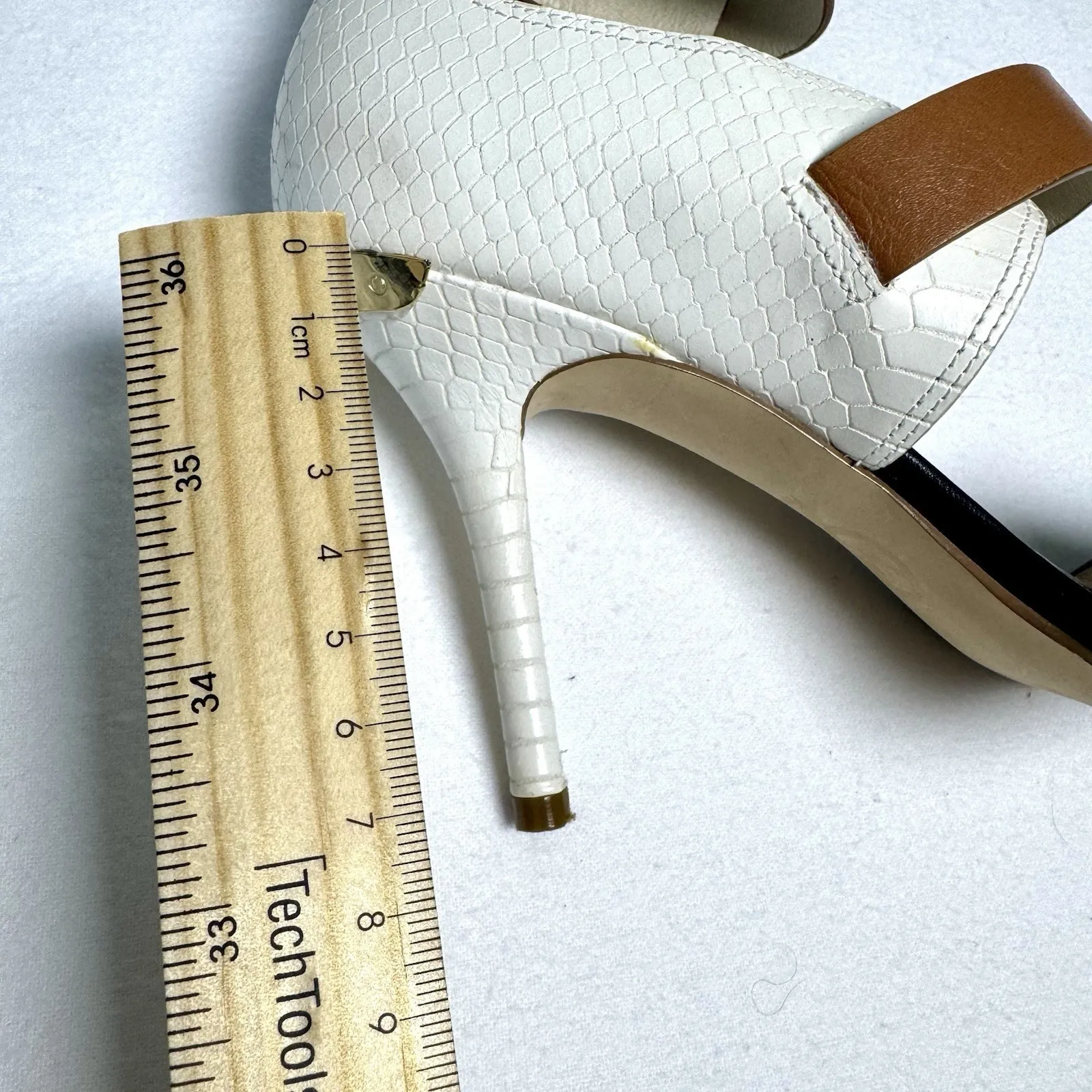 Michael Kors Adrianna Ankle Strap Color Block Buckle Peeptoe Heels Size 7M - Image 11