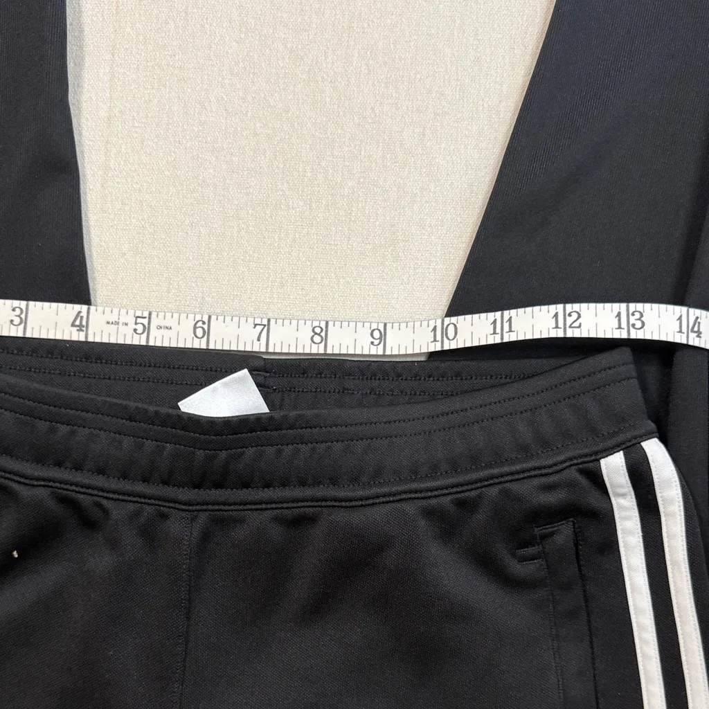 Adidas Women's Black Track Pants with White Stripes - Image 3