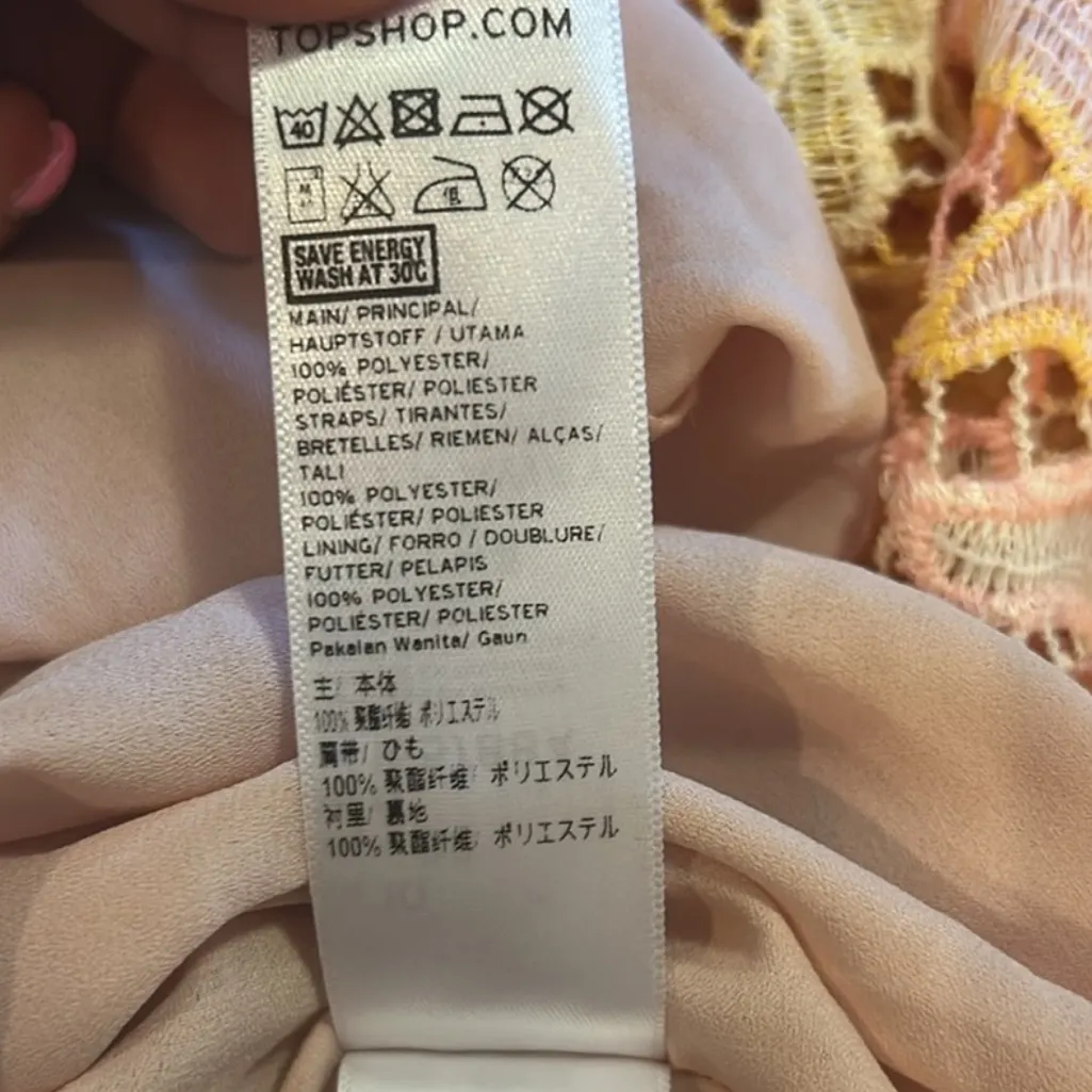 Topshop Pink and Yellow Lace Floral Dress ⭐️ - Image 12