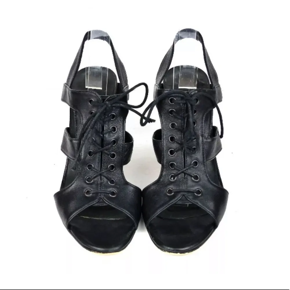 L'Angence Lace Up Sandals Lambskin Leather… - Image 3