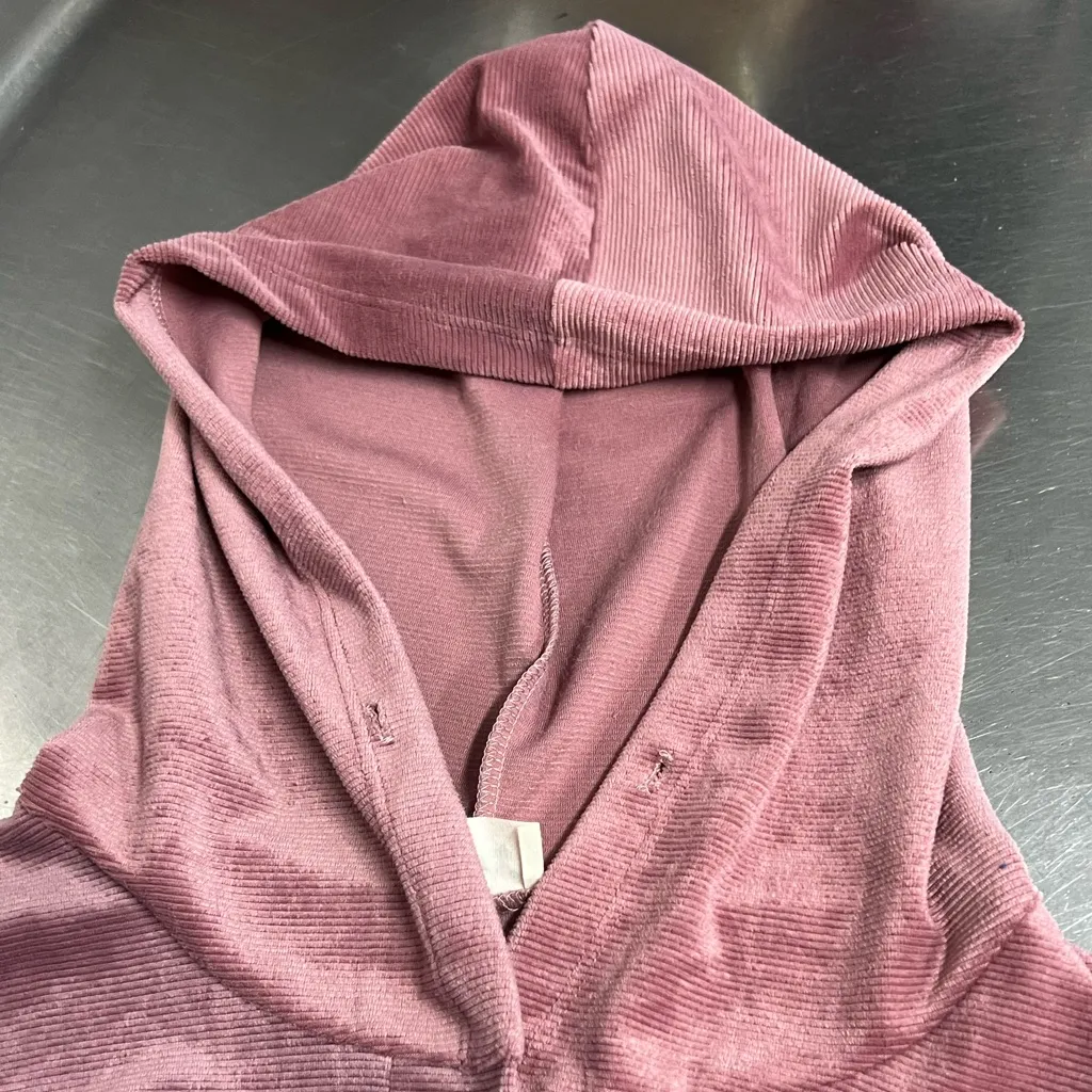 Blue Buttercup Women Pink Velour Pullover Hoodie - Image 3