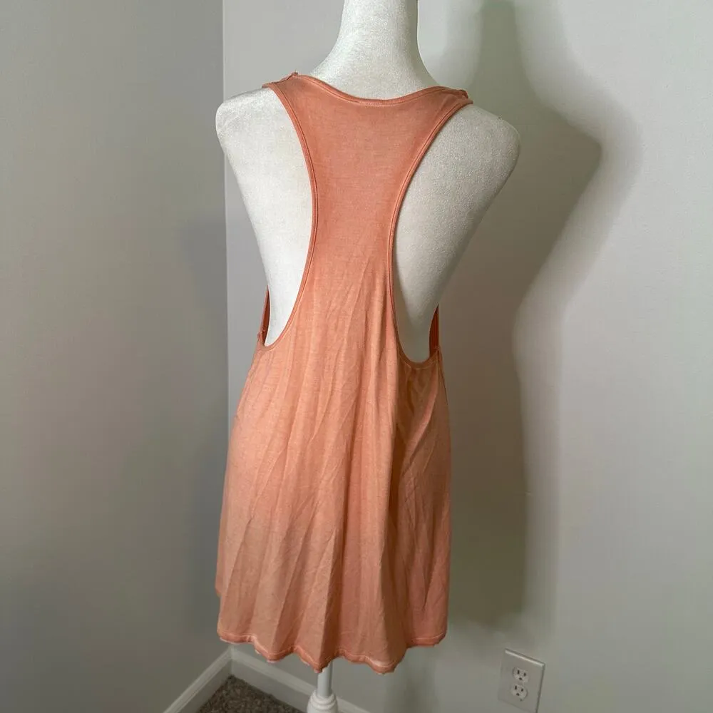 We the Free (Free People) coral pink oversize tunic tank top size M - Image 6