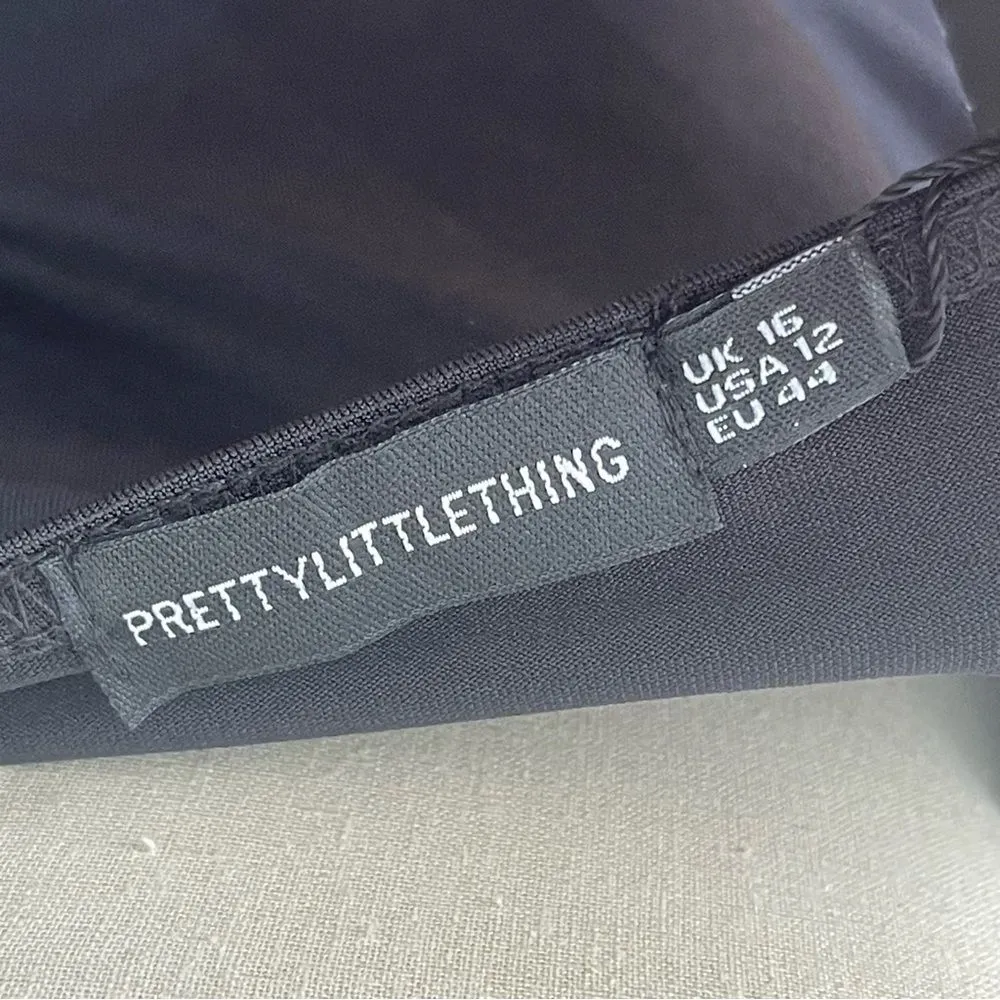 PrettyLittleThing Size 12 Black Mini Dress - Image 8