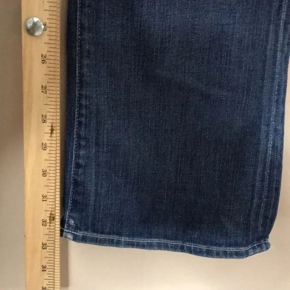 7 for all mankind distressed medium wash bootcut denim long denim jeans size 28 - Image 8