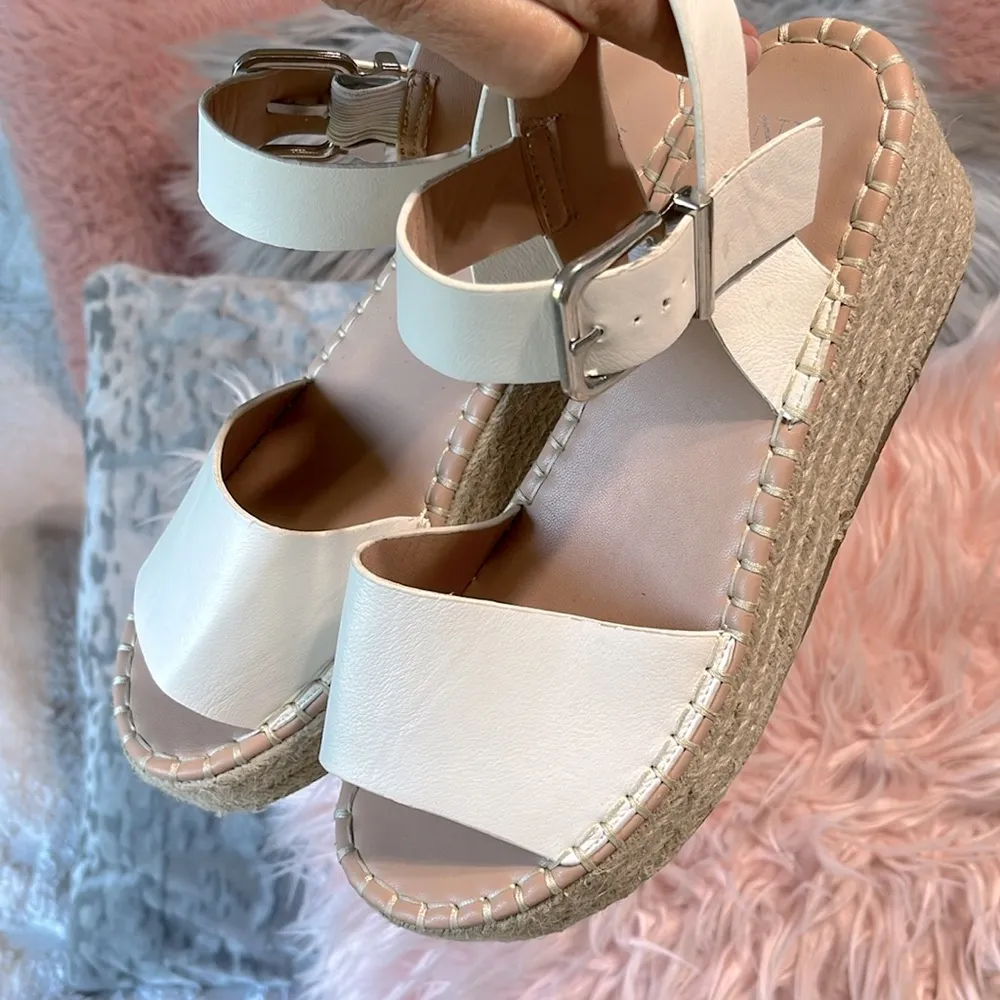 New York & Co. White Wedges Espadrilles - Image 2