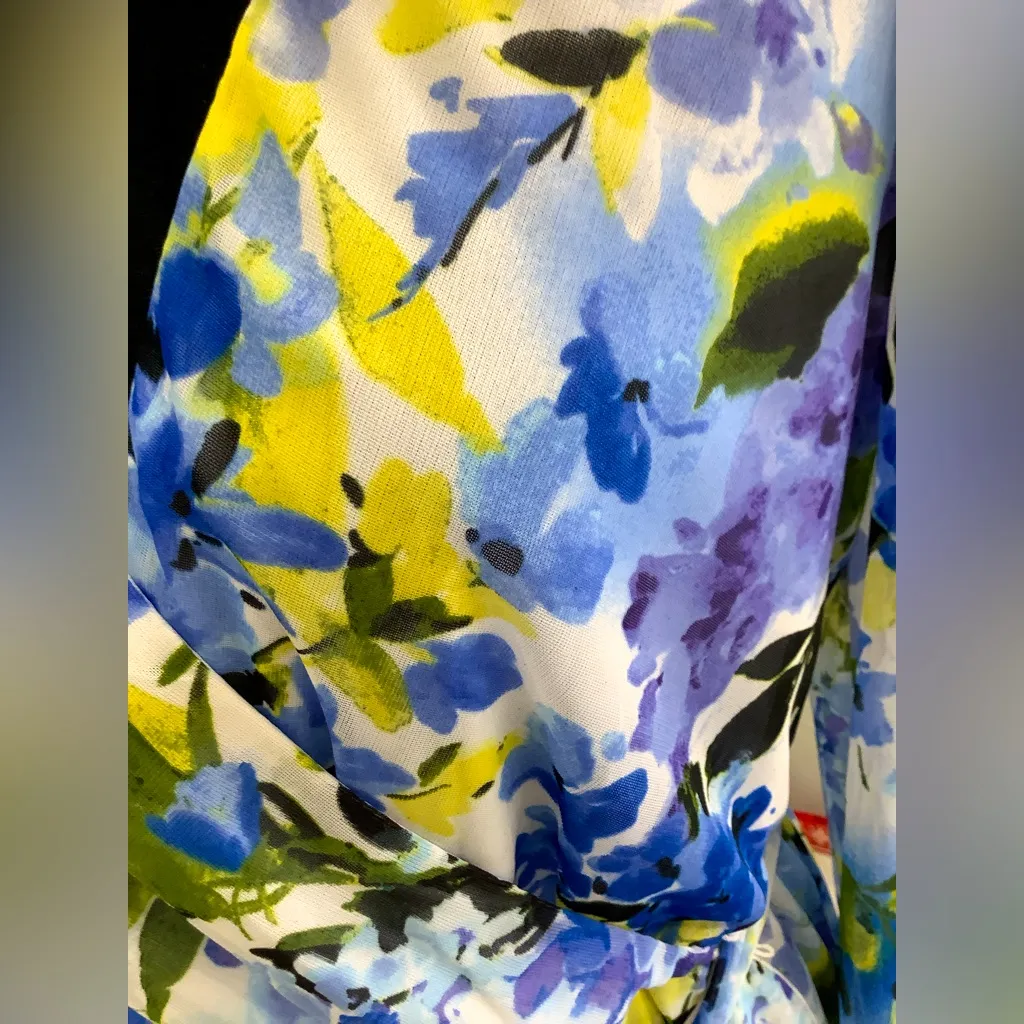 Beautiful MIDI dress 💙💛🤍 Blue Size 8 - Image 9