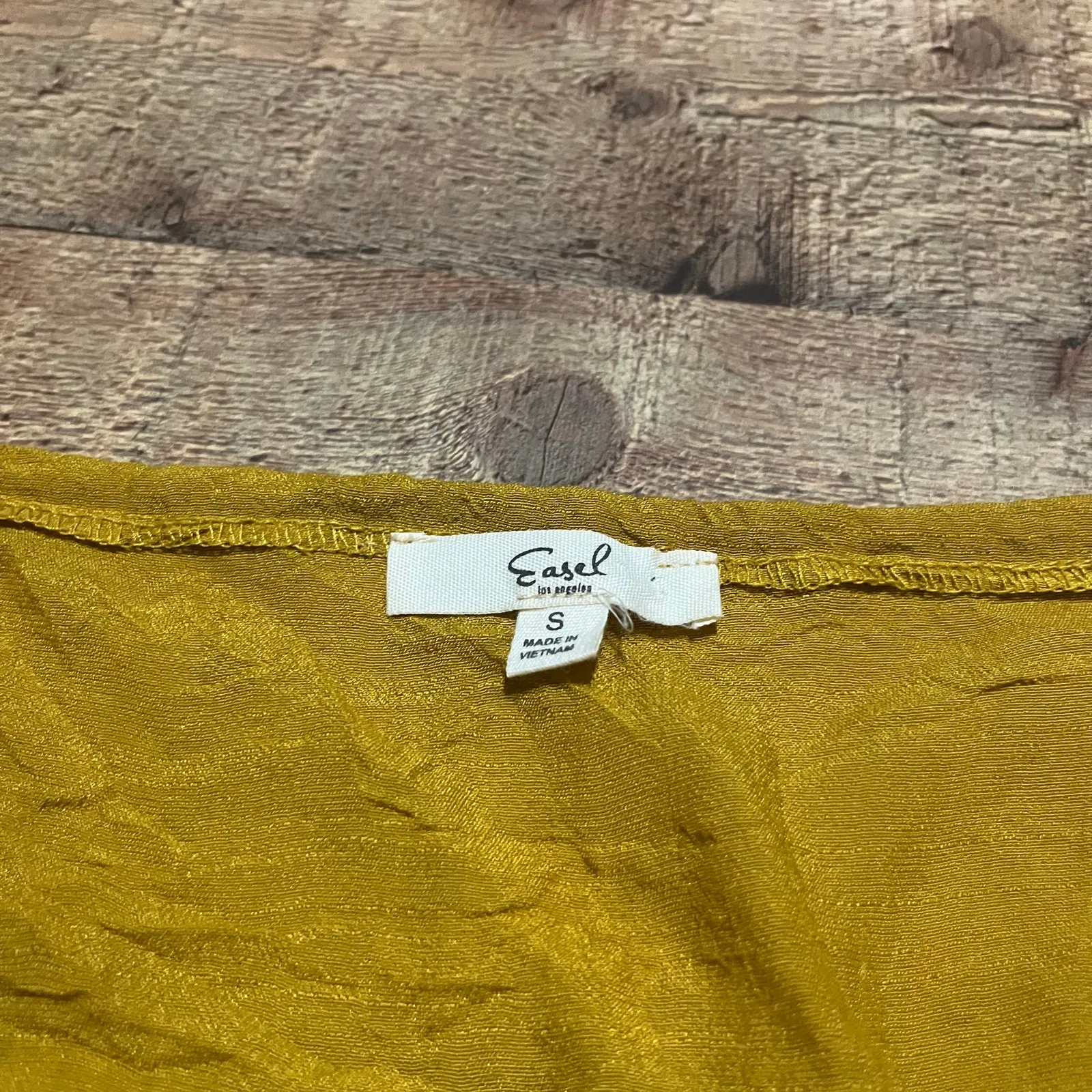 Easel Women's Yellow Tiered Maxi Dress Sz S Romance Boho Festival Prairie - Image 4